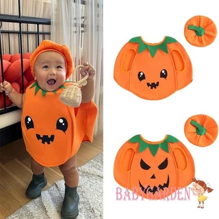 0-4years เด็ก/เด็กฟักทองเครื่องแต่งกายแขนกุดลูกเรือคอ Grimace เสื้อกั๊กพร้อมหมวกฮาโลวีนเครื่องแต่งกายสําหรับคอสเพลย์