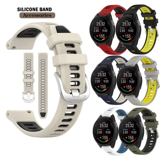 20 มม.22 มม.นาฬิกา Run สายซิลิโคนสําหรับ Garmin Forerunner 165 170 70 255 265 645 245 55 158 เพลง
