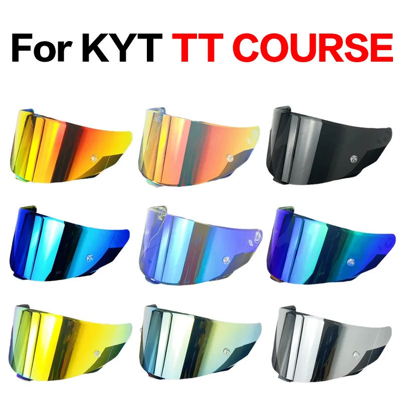 Kyt TT Course หมวกกันน็อครถจักรยานยนต์ Visor เลนส์หมวกกันน็อคแบบเต็ม casco Moto อุปกรณ์เสริมกระจกป้องกันรังสียูวี kyt capacete TTC VESC-8