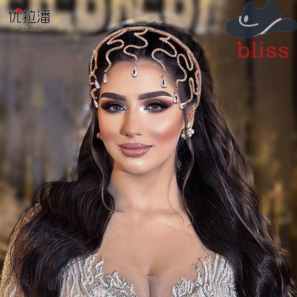Bliss Bend ที่คาดผมคริสตัลมงกุฎเจ้าสาวประดับพลอยเทียม - รูปที่ 1