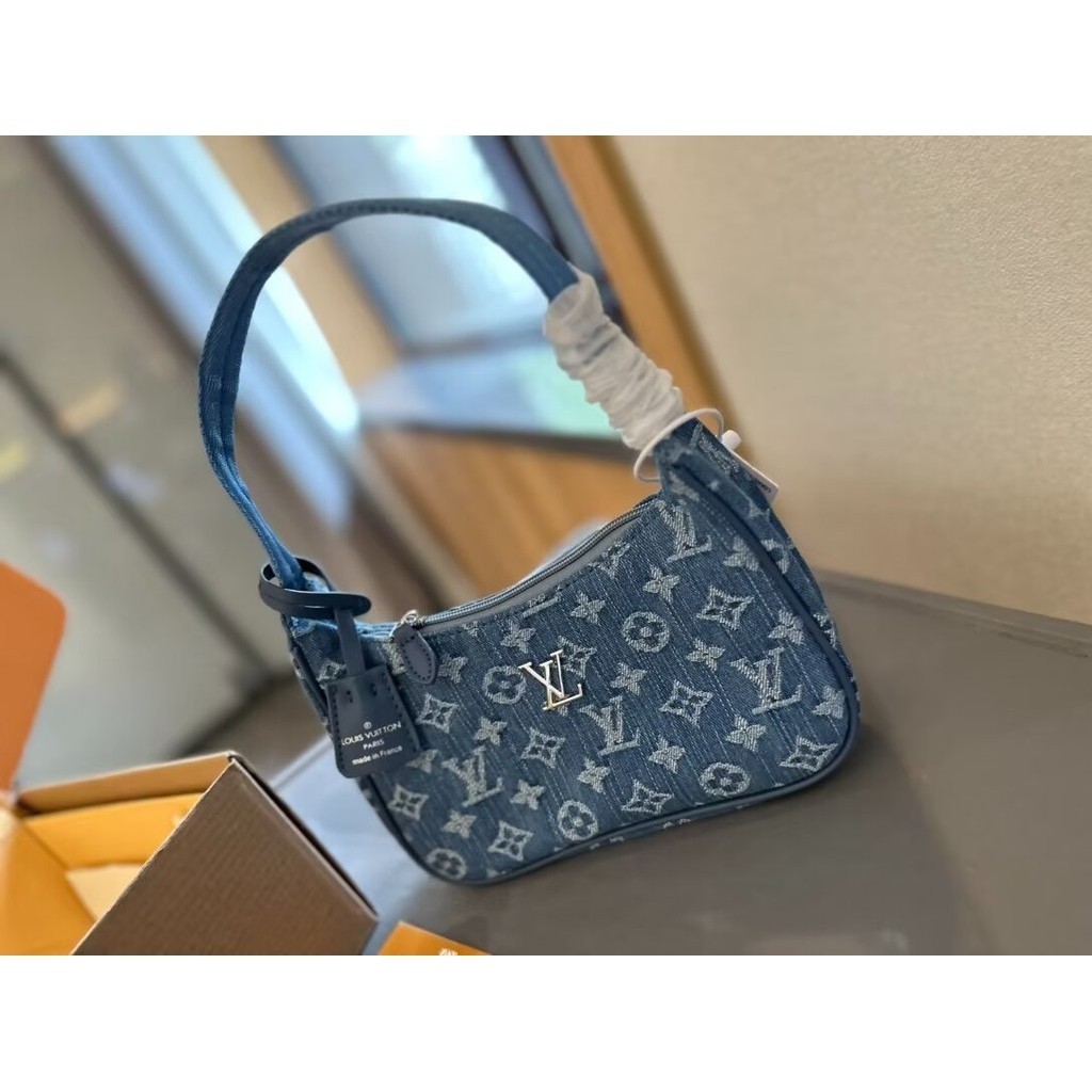 Lv Fashion Single Product Denim Underarm Bag Female Bag Fashion All-Match