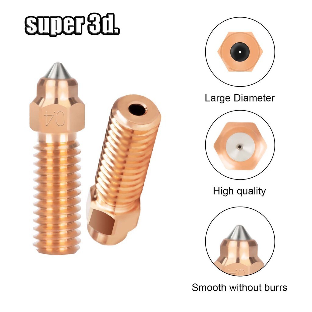 Upgrade Nozzles For Creality  K1/K1 MAX 0.2/0.4/0.6/0.8mm Nozzle Kit Brass Palated Copper Hardened S