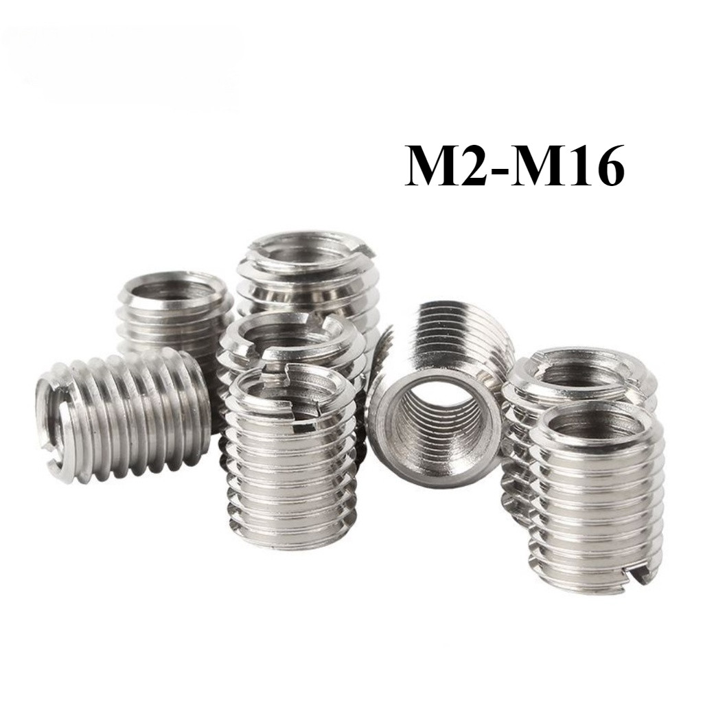 [JC] M2~m12 304 สแตนเลสแตะตัวเองเกลียวแขนแบนสล็อตเกลียว Sheath Bushing ภายในด้านนอกเกลียว Nut Self @