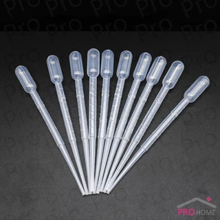 Prohome หลอดหยดสี พลาสติก แบบใช้แล้วทิ้ง 100 ชิ้น 1ml 2ml 3ml 5ml การใช้งานอเนกประสงค์ plastic dropper
