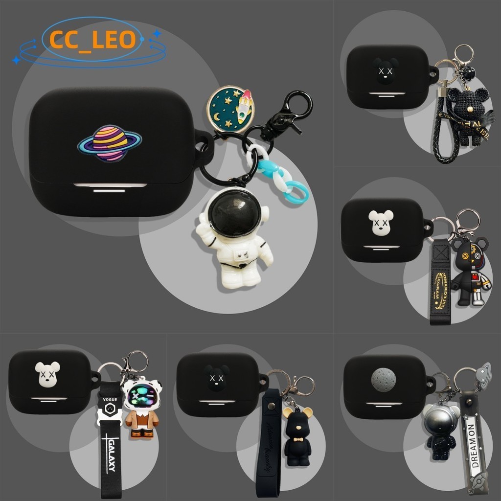 For Anker Soundcore K20i Case Creative Bear Keychain Pendant Anker Soundcore K20i Silicone Soft Case