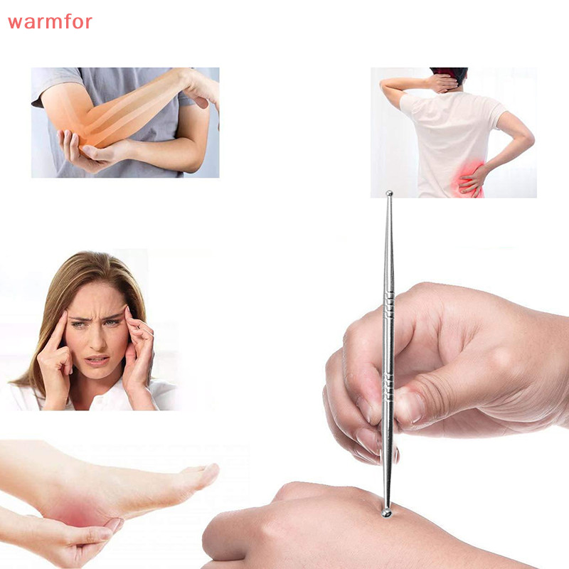(warmfor) S/m/l ปากกาฝังเข็มสแตนเลสคู่มือฝังเข็มปากกา Trigger Point นวดเนื้อเยื่อลึกนวดสําหรับ Body Face นวด