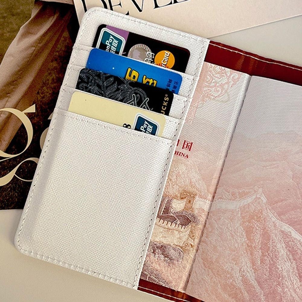 บีเจเอ ผู้ถือหนังสือเดินทาง,มัลติฟังก์ชั่ ปู่ หนังบัตรหนีบกระเป๋าสตางค์,แบบพกพาการ์ตูนสี่เหลี่ยมผืนผ้าสีดําหนังสือเดินทางปกเดินทางกลางแจ