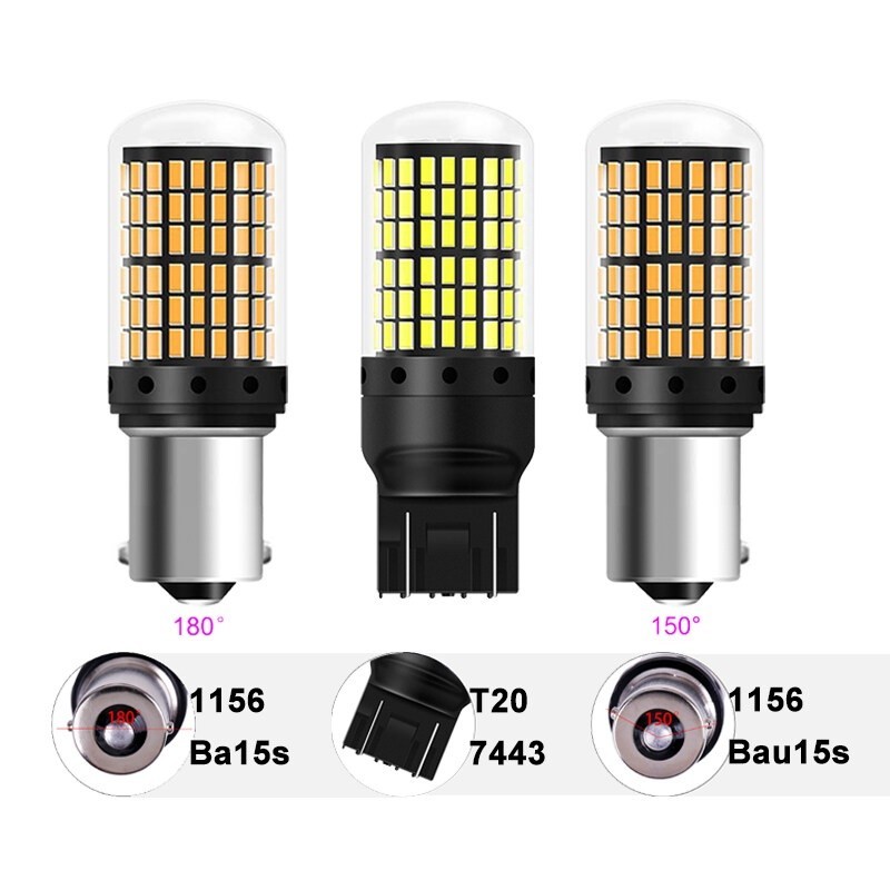 พร้อมส่ง เเพค 2 ชิ้น 144ชิพ หลอดไฟLED รถยนต์12V ไฟเลี้ยว ไฟเบรค ไฟถอย มีทุกขั้วให้เลือก/เลือกขั้วได้ 1156 ไฟเบรก - รูปที่ 5