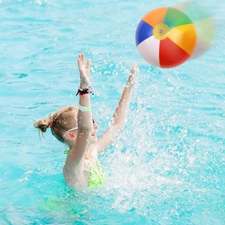 GeeToy 1 ชิ้น 30/40 ซม. สีรุ้งลูกบอลชายหาดพองของเล่นสระว่ายน้ํา ลูกบอล