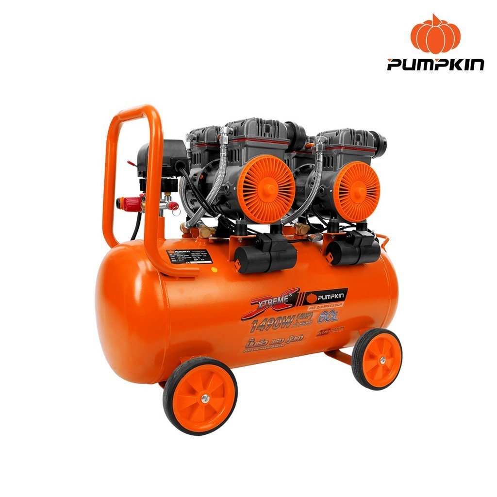 PUMPKIN ปั๊มลมขับตรงไม่ใช้น้ำมัน ขนาด 60L  รุ่น PTT-X4HP60/31554
