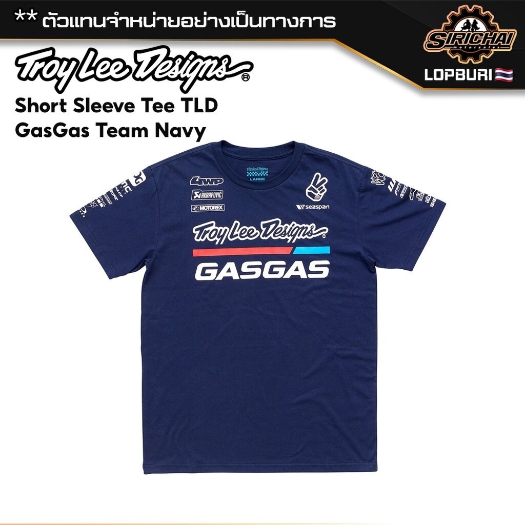 เสื้อยืด Troy Lee Designs Short Sleeve Tee TLD GasGas Team Navy ของแท้ 100%✅