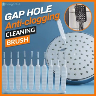 10 ชิ้นก๊อกน้ำหัวฝักบัวแปรงทำความสะอาดแปรงสีขาว Pore Gap ไนล…