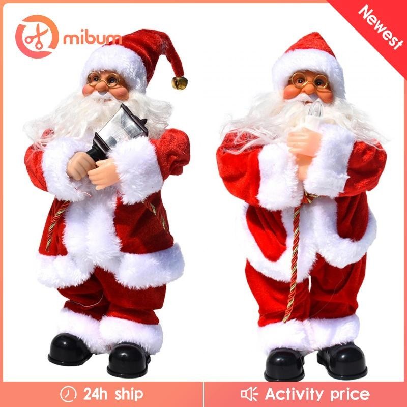 [มิบัม] ของขวัญซานตาคลอสไฟฟ้าของขวัญพร้อมและรูปปั้นหุ่นซานตาคลอสคริสต์มาส