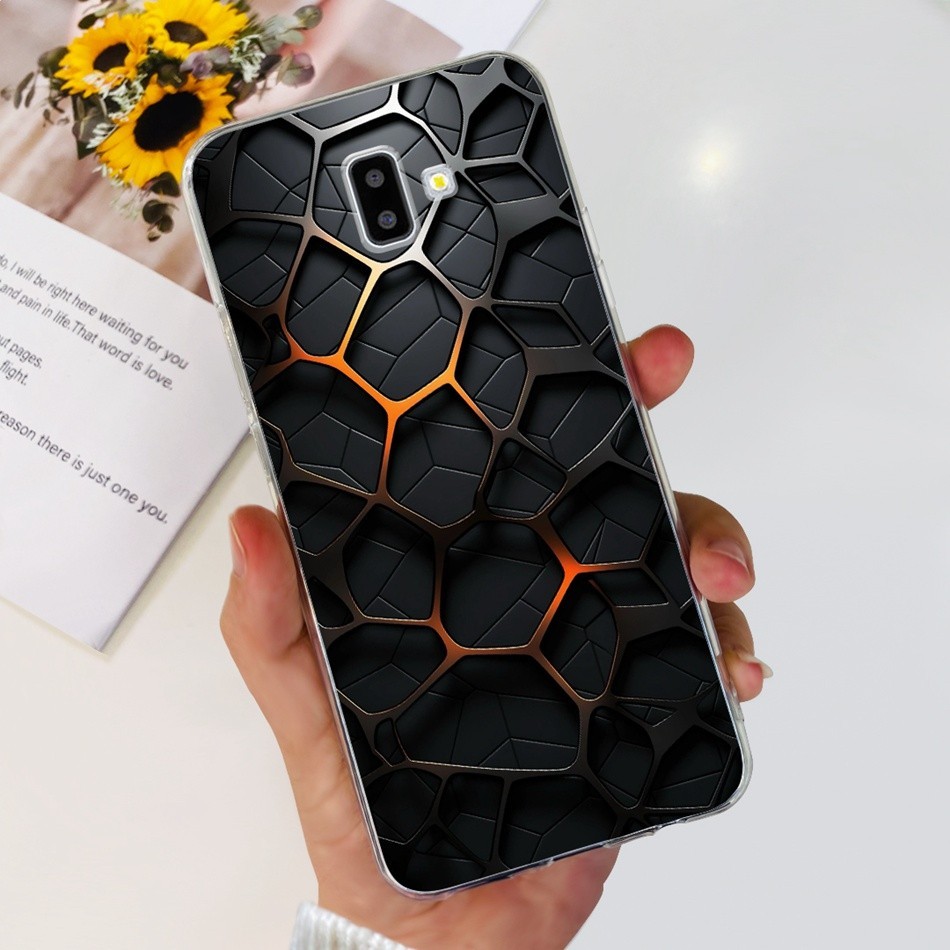 สําหรับ Samsung Galaxy J6 + SM-J610G J610F J610FN แฟชั่นมังกรโลหะสไตล์รูปแบบปลอก Samsung J6Plus 2018 ซิลิโคนนุ่ม TPU เคสโทรศัพท์ - รูปที่ 5