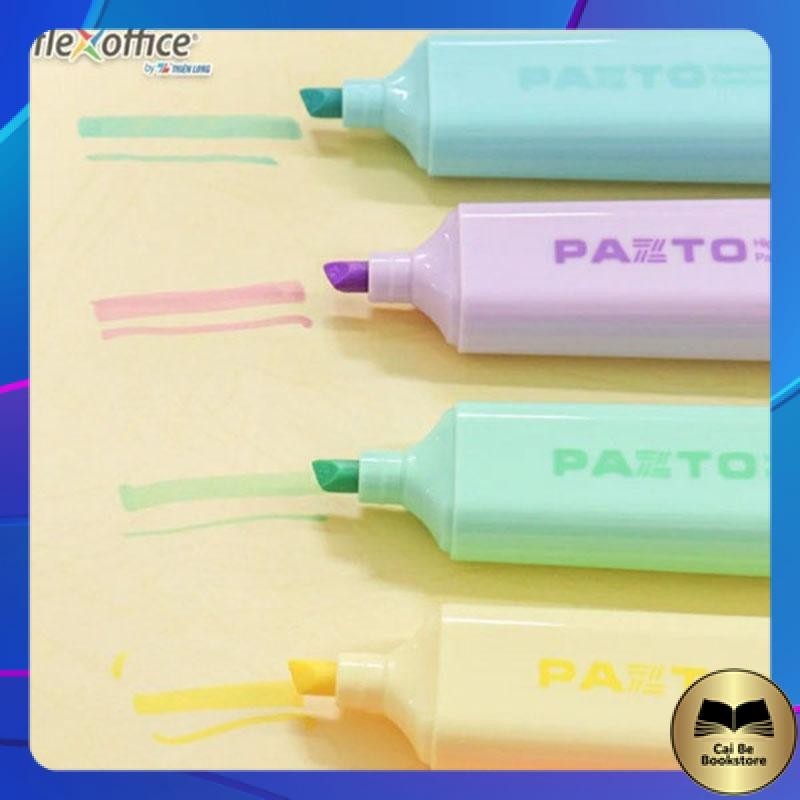 [รวม VAT] ปากกาเน้นข้อความ Pazto FO-HL009/VN - Pastel Yellow, Pastel Turquoise, Pastel Magenta, Past