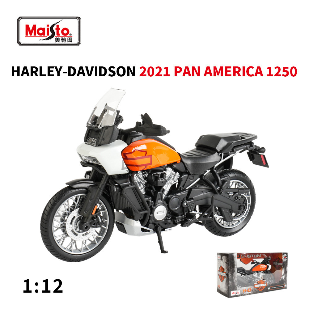 Maisto 1:12 Harley Davidson 2021 Pan America 1250 Static Die Castยานพาหนะรถจักรยานยนต์สะสมของเล่น