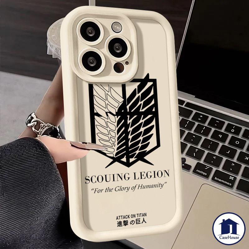 Soft Cool Attack on Titan Case ที่เข้ากันได้สำหรับ iPhone 11 13 12 15 14 Pro Max XR 7Plus X 6s 8 6 Plus XS MAX SE 2020