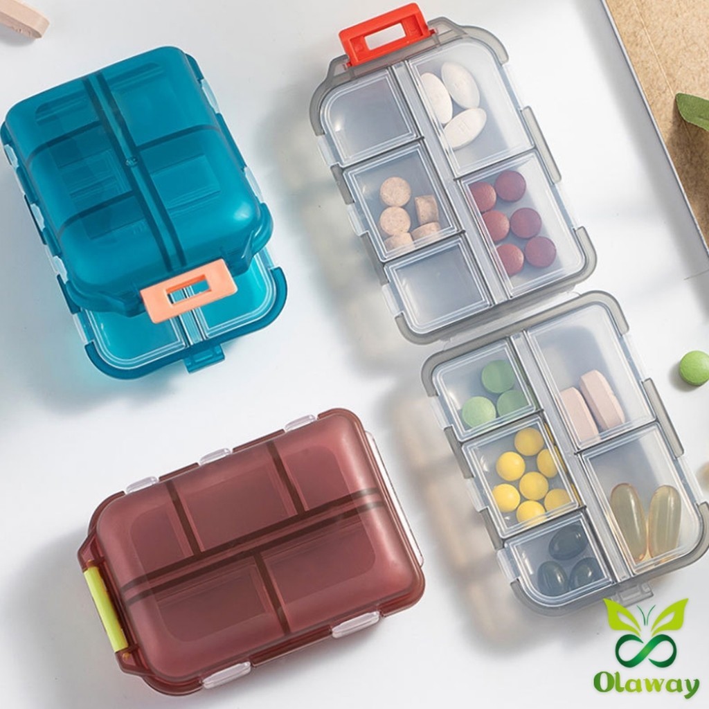 กล่องเก็บยา เก็บของอเนกประสงค์ 10 ช่อง ป้องกันความชื้น ขนาดเล็ก แบบพกพา Storage box (ส่งจากไทย) (เก็บเงินปลายทางได้) ราคา ถูกที่สุด ดีลบีเคเค แกลเลอรีภาพที่ 6