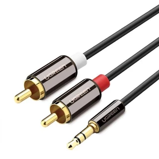 UGREEN รุ่น AV116 สายAUX 3.5mm to 2RCA สายสัญญาณเสียง AUX เข้า1ออก2 High End Aluminum