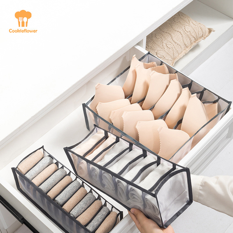 Ckfr Bra Organizer กล่องเก็บของกางเกงถุงเท้ากล่องเก็บตู้เสื้อผ้าเสื้อผ้า Organizer ลิ้นชักแยกกล่องใหม่