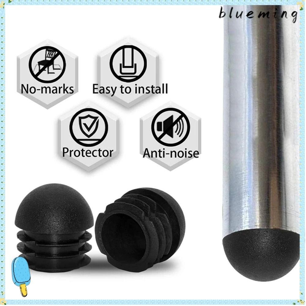 Blueming2 12 ชิ้นเฟอร์นิเจอร์รอบท่อปลั๊ก,สีดําแผ่นเท้าเฟอร์นิเจอร์ฟุตปลั๊ก,เบาะพลาสติกลื่นเท้าปก