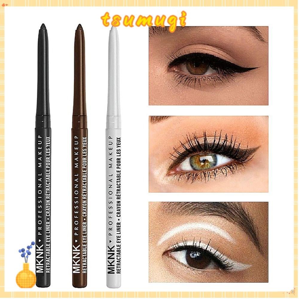 Tsumugi Gel Eye Liner Pen, Long Lasting Eyes Makeup Eyeliner Pencil, Pigment Waterproof Smooth Cosmetics Eyeshadow Pencil Women