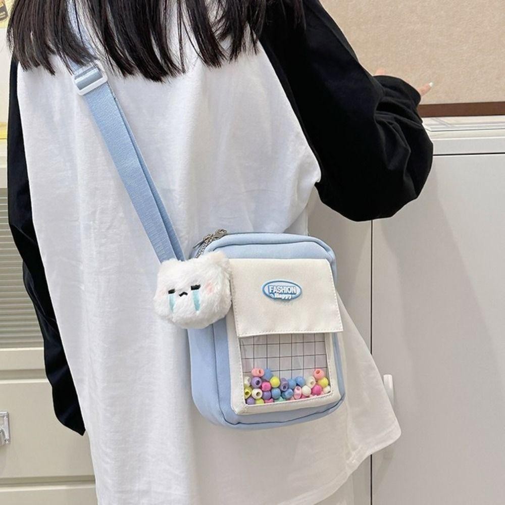 Olini กระเป๋าตุ๊กตา, PVC Uniform JK Kawaii Itabag, กระเป๋าสะพายกระเป๋าสะพายข้างกระเป๋าใส