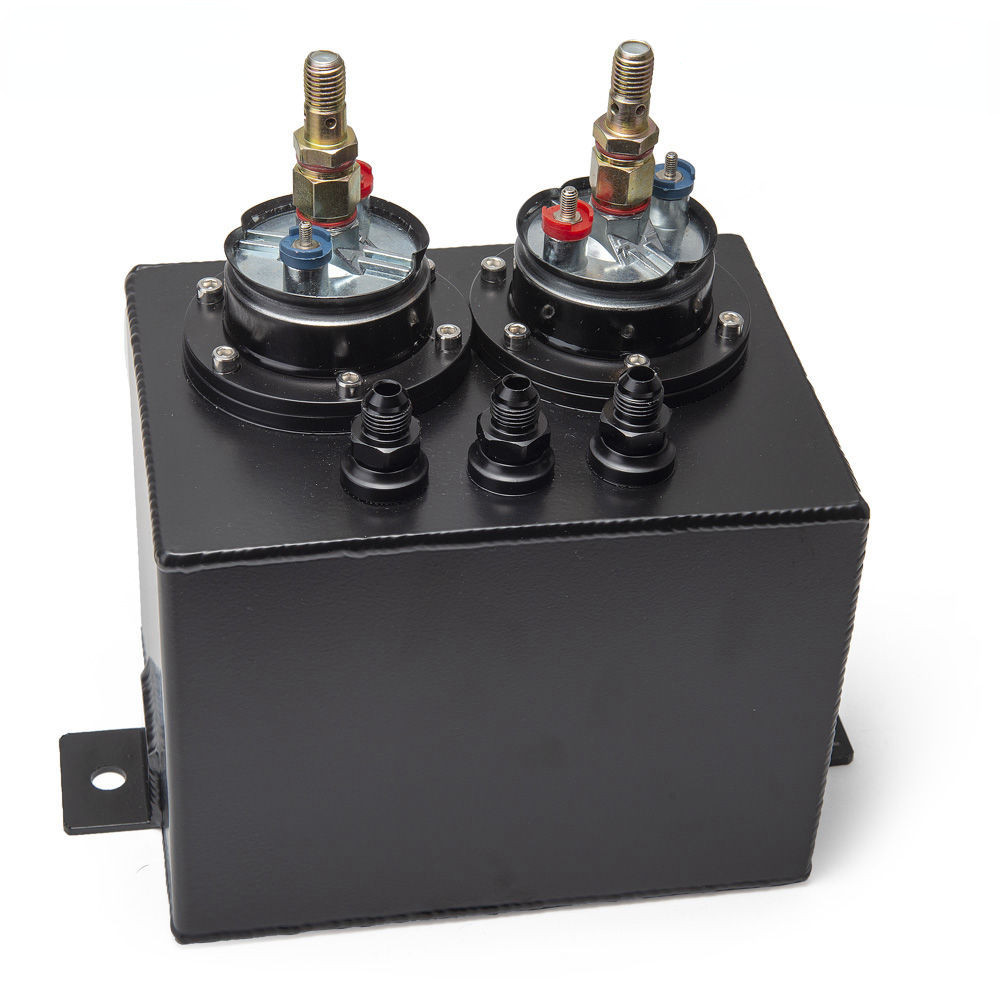 3L BILLET อลูมิเนียม FUEL SURGE TANK / SURGE TANK + 2PC คุณภาพสูงภายนอก 044 FUEL PUMP