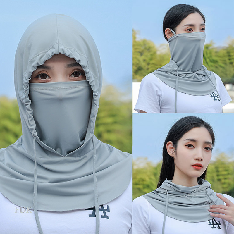 Fdlk 1PC ผู้หญิงผู้ชาย Cooling Balaclava Full Face Mask UPF50 + UV Sun Protection Face Cover กลางแจ้งวิ่งกีฬา Cooling คอ Gaiter สําหรับรถจักรยานยนต์และขี่จักรยานจักรยาน Breathable Bandana