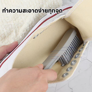 แปรงซักรองเท้า ขัด ถู ล้างรองเท้า 2in1 แบบผสมผสาน สามารถถอดประกอบได้ ขนนุ่มที่ ไม่ทำให้รองเท้าของคุณเสียหาย