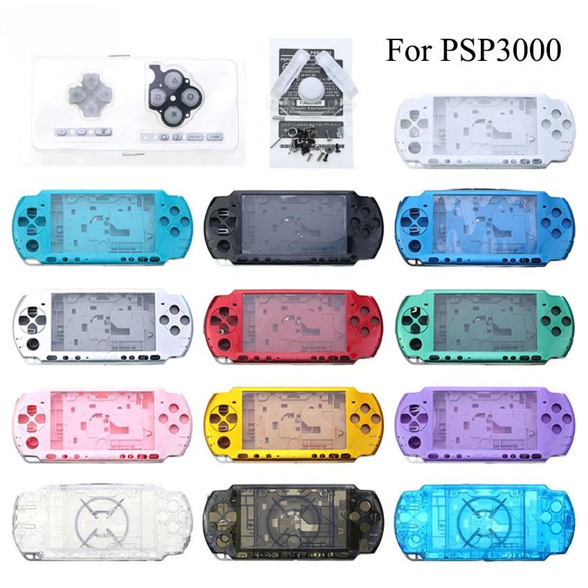 เปลี่ยนสําหรับ Sony PSP3000 เกมคอนโซล Full Housing Shell กรณีปุ่มชุดสําหรับ PSP 3000 เกมอุปกรณ์เสริม
