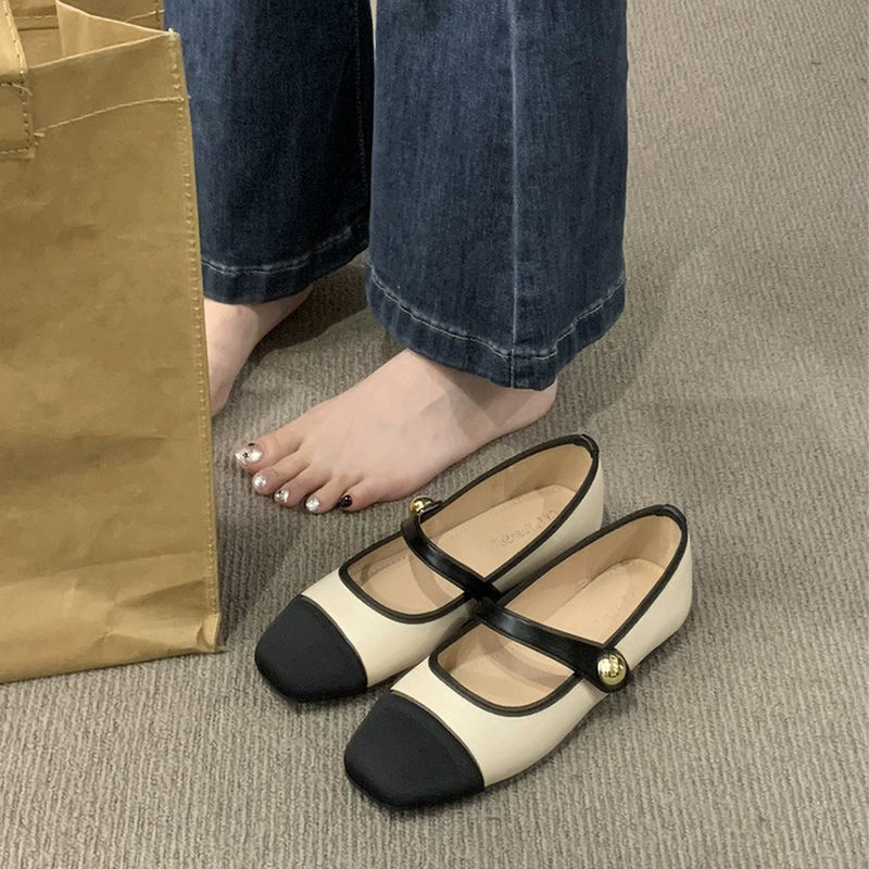 รองเท้าส้นแบนแมรี่เจนรองเท้าผู้หญิงถั่วเหลือง และรองเท้าหนังอ่อนนุ่มบัลเล่ต์ - รูปที่ 3