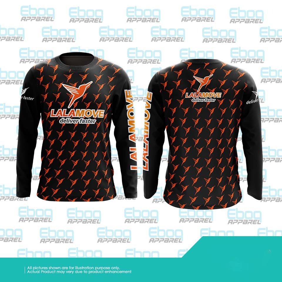 Lalamove Tshirt สีดํา V2 Oh my Sublimation / baju Lalamove black ไมโครไฟเบอร์ / Lalamove shirt3D Jer