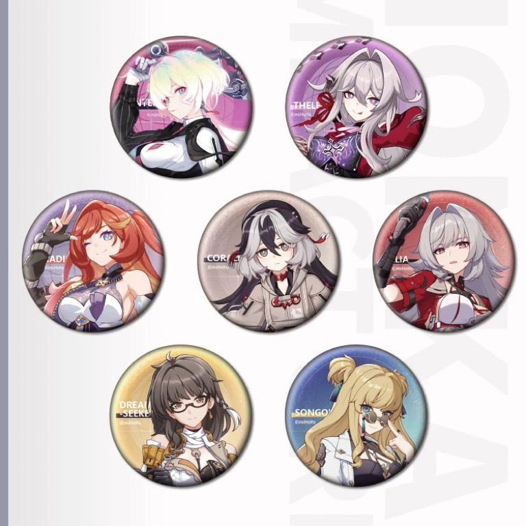 Honkai Impact 3rd Part 2 Songque Senadina Tinplate โฮมเมด Hilia Thelema Badge เข็มกลัดของขวัญ