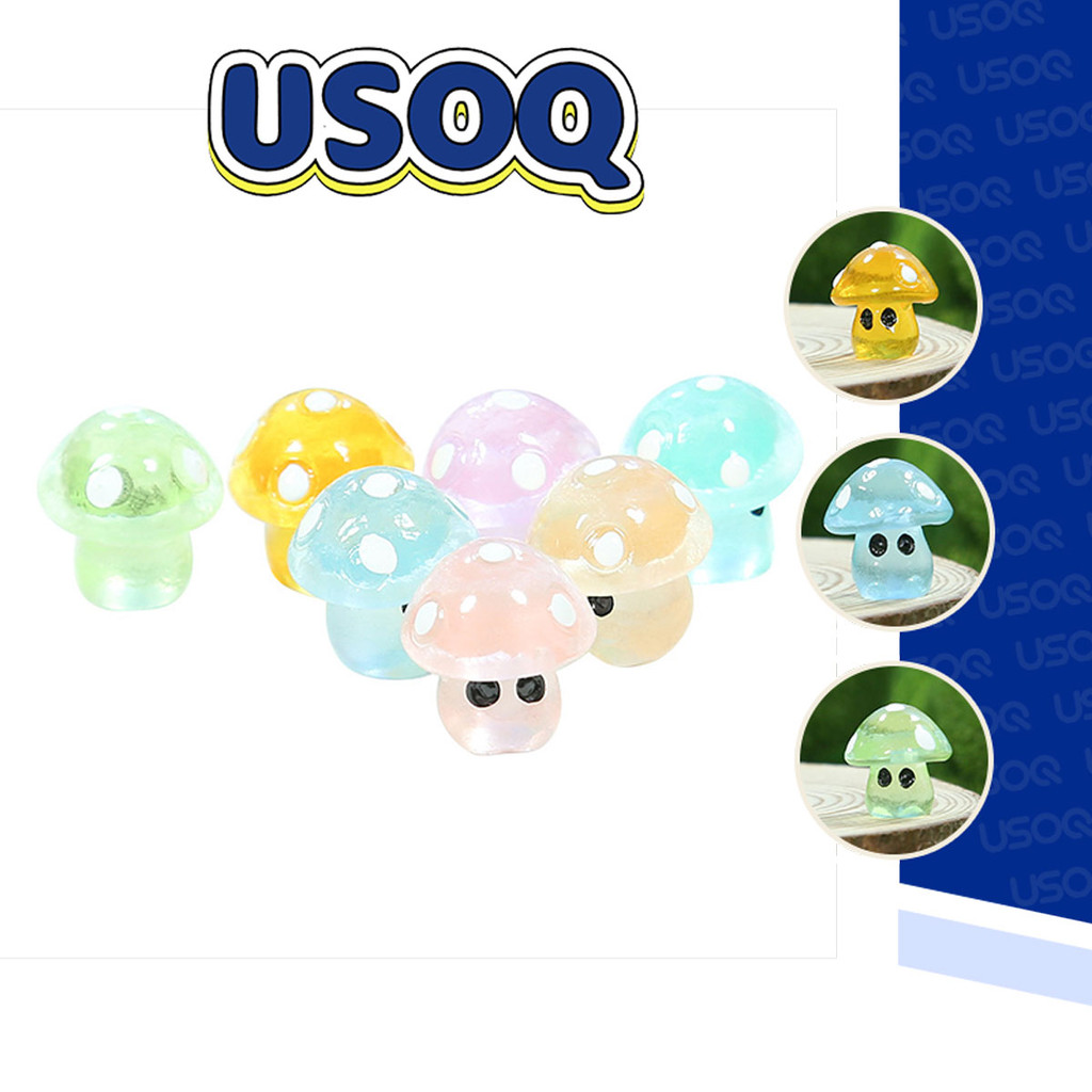 Usoq Jibbitz Crocs การ์ตูนเห็ด noctilucent Cave รองเท้าหัวเข็มขัด DIY อุปกรณ์เสริม Crocs Charm Jibbitz ปุ่ม
