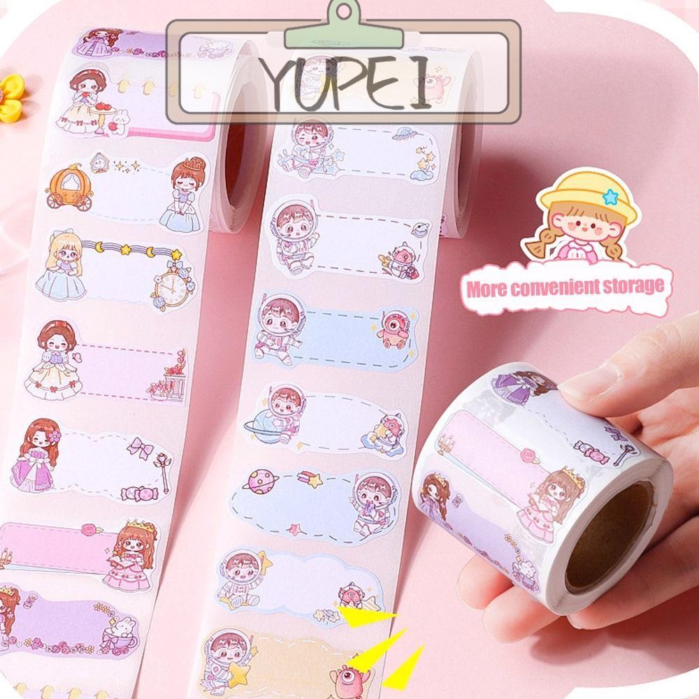 ยูเพย 300ชิ้น/ม้วนฉลากสติกเกอร์,กาวในตัวที่เขียนด้วยลายมือชื่อสติกเกอร์,ทนทานนักเรียนเครื่องเขียนการ์ตูนแท็กที่กําหนดเองสติกเกอร์โรง