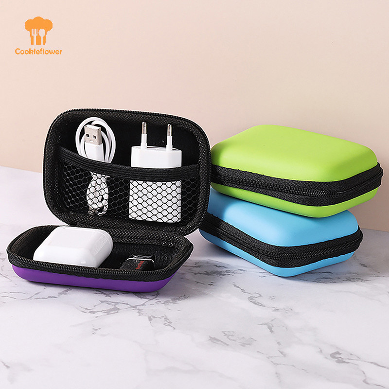 Ckfr กระเป๋าเก็บของสําหรับเดินทางเคสชาร์จสําหรับหูฟังแพ็คเกจกระเป๋าซิปแบบพกพา Travel Cable Organizer Electronics Storage ใหม่
