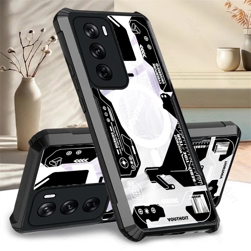 เคสโทรศัพท์โปร่งใสสําหรับOppo Reno 12fs 11f 10 9 8t 8z 7z 7se 6z 5 4 3 2z 4g/5g Pro Plus Shockฤดูใบไ