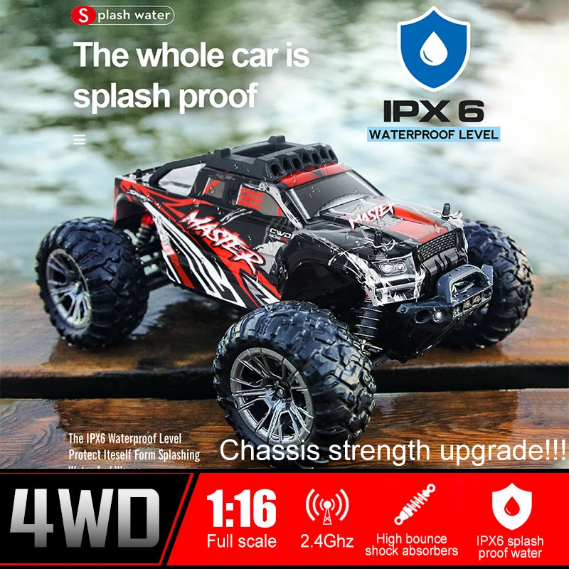 Kf11 รถความเร็วสูง 1:16 ขนาดเต็มรีโมทคอนโทรลรถ 4WD IPX6 Splash Proof น้ํารถ Off-road ปีนเขา Race รถ RC ของเล่น