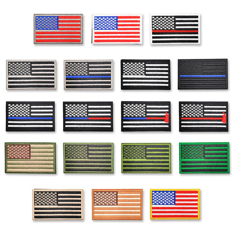 ที่กําหนดเอง Qn Flag of the United States3D Velcro Patch /Badges/armband/Emblem ตกแต่งสําหรับแจ็คเก็ตกางเกงยีนส์กระเป๋าเป้สะพายหลังหมวก