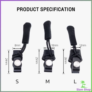 Siam ชุดซิปซ่อม 3 ขนาดแตกต่างกัน ถอดออกได้และติดตั้งได้ Zipper Head