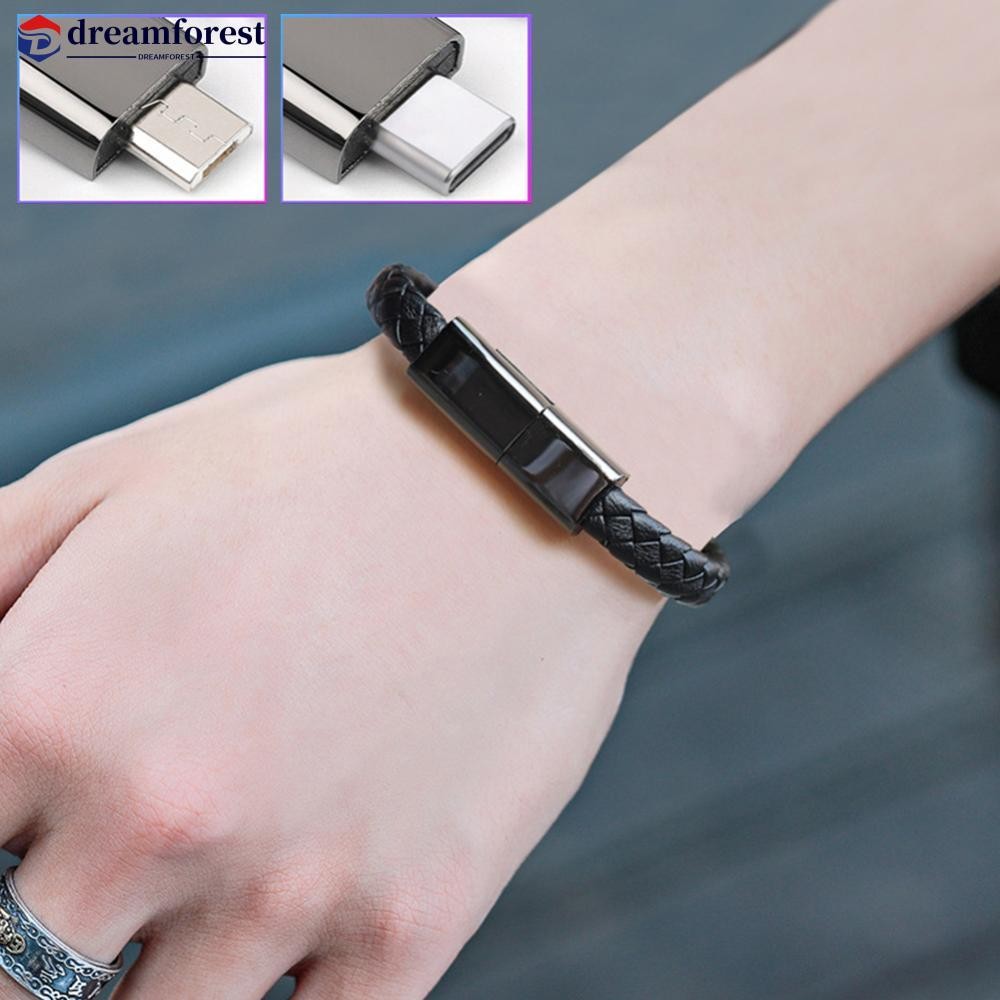 Dreamforest สายสร้อยข้อมือ USB C ถึง USB C Type C สายชาร์จข้อมูลสําหรับโทรศัพท์ Android ชาร์จเร็วสายสั้น M3T1