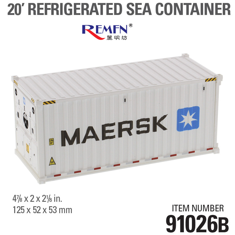 Dm 1: 50 Maersk Masky 20 Refrigerated Container Diecast Masters รุ่น 91026B