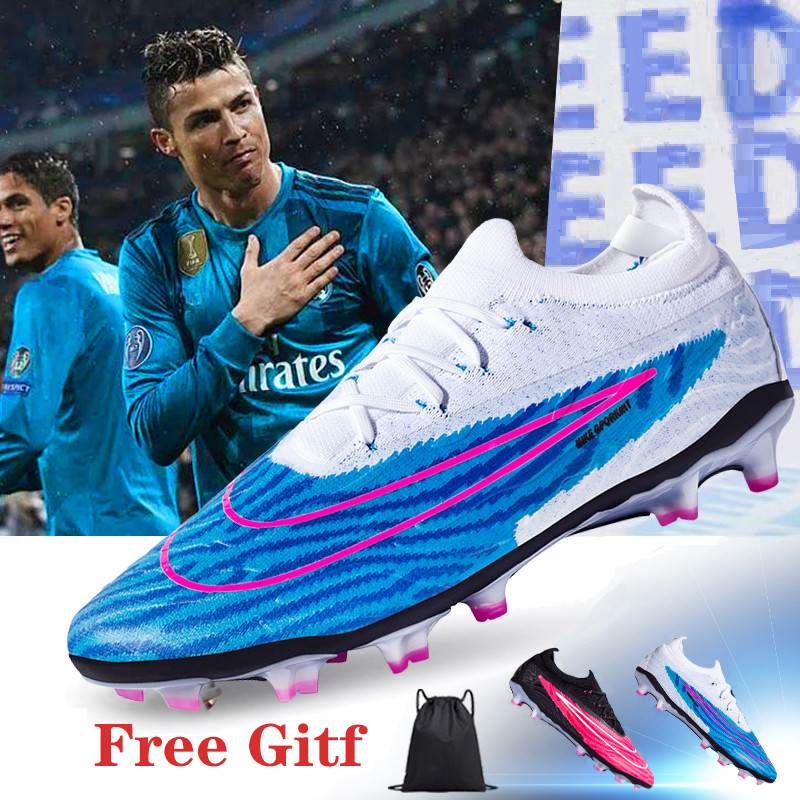 【  ⚡ ส่งจากไทย ⚡ 】   ⚽     ผู้ชาย CR7 Spikes AG Long Spike Low Top รองเท้าฟุตบอลผู้ใหญ่กีฬากลางแจ้งร