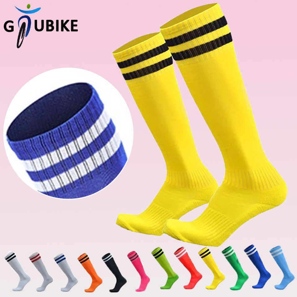 Gtubike 1 คู่ถุงเท้าฟุตบอล Anti-slip การบีบอัดการดูดซึมเหงื่อ Professional กีฬาสบาย