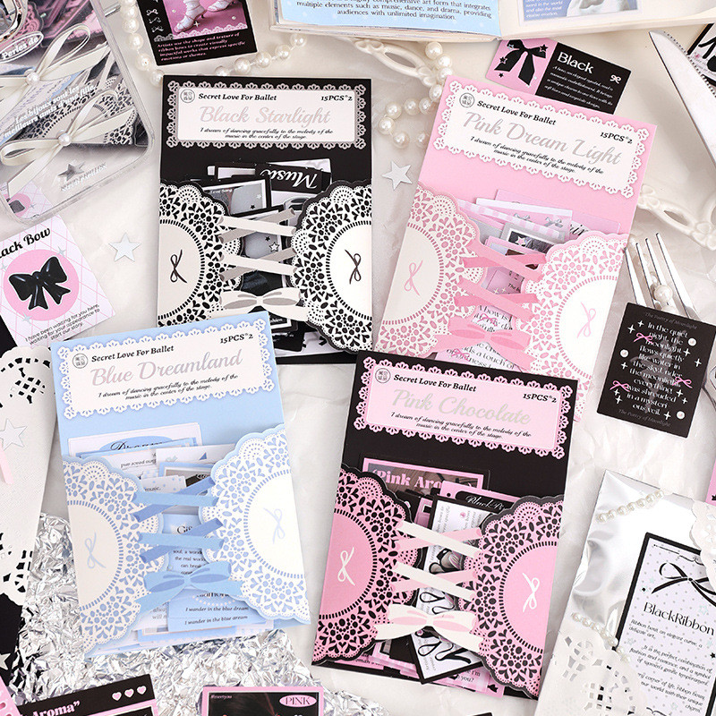 Qouzmo 30ชิ้น/แพ็คVINTAGEสําเนียงบันทึกร้อนปั๊มสติกเกอร์แพ็ค[Love Ballet Series]diyอุปกรณ์สมุดภาพไดอารี่อัลบั้มDecoสติกเกอร์เครื่องเขียนวางแผน