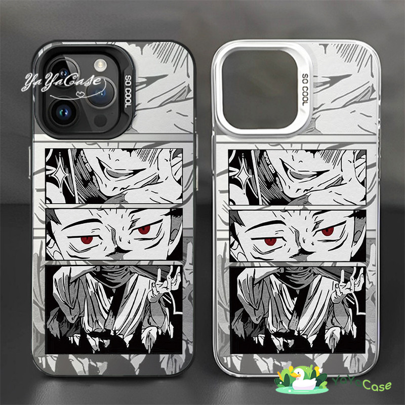 🦢สำหรับ iPhone11 13 Case For เคสไอโฟน14 15 12 Pro Max X XR XS MAX 7 8 Plus Ryomen Sukuna หรูหรา สไตล์ขั้นสูง สีเงินเคส - รูปที่ 2