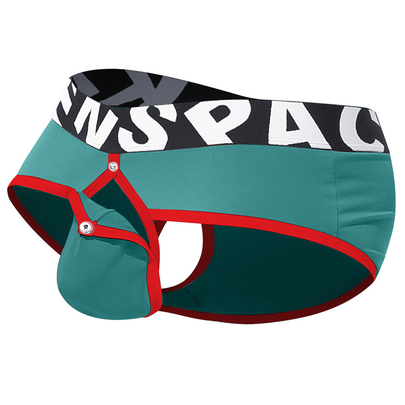 ชุดชั้นในชายเปิดด้านหน้ากลับกางเกงระบายอากาศแข็งเอวต่ํากางเกง