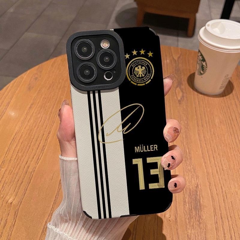 German Muller Signature Edition Jersey สําหรับ iPhone 15/16promax เคสซิลิโคน 13 รวมทุกอย่าง 12 ชุด 11Promax iPhone 6/7/8plus
