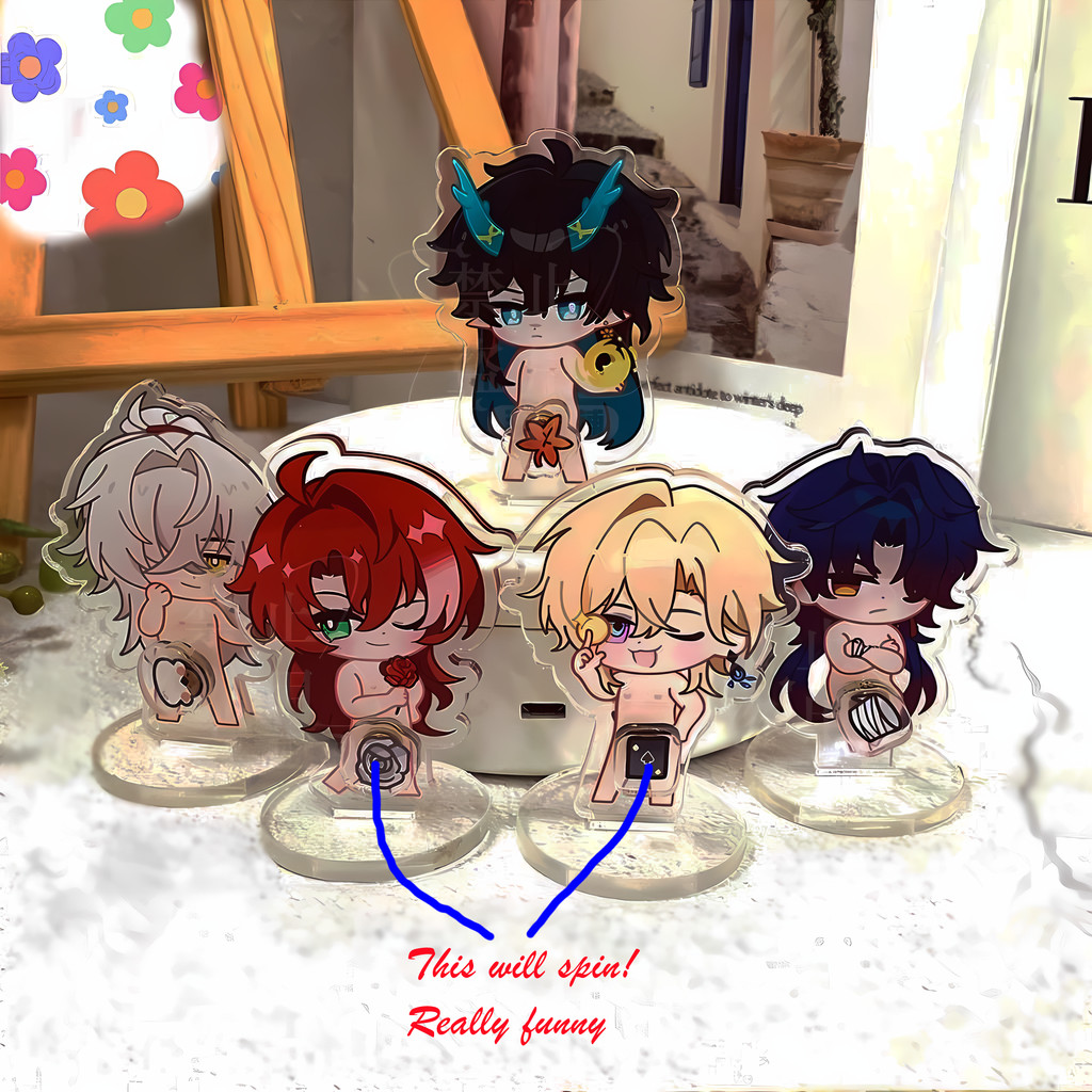 รางดาว Honkai การ์ดสแตนดี้ขนาดเล็กหมุนได้ เครื่องประดับเดสก์ท็อปมูลค่าสูงน่ารัก REKL